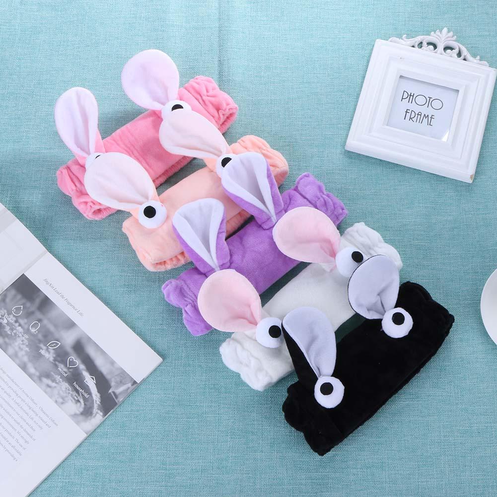 Women Cute Plush Rabbit Ears Headband Girls Hair Band Hair Accessory Gift