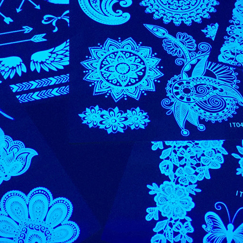 2pcs luminous tattoo stickers fluorescent personality tattoo stickers