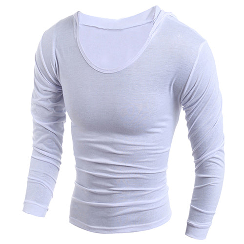 Men Slim Fit Casual Letters Long Sleeve Simple Hooded T-Shirt Top Sportwear