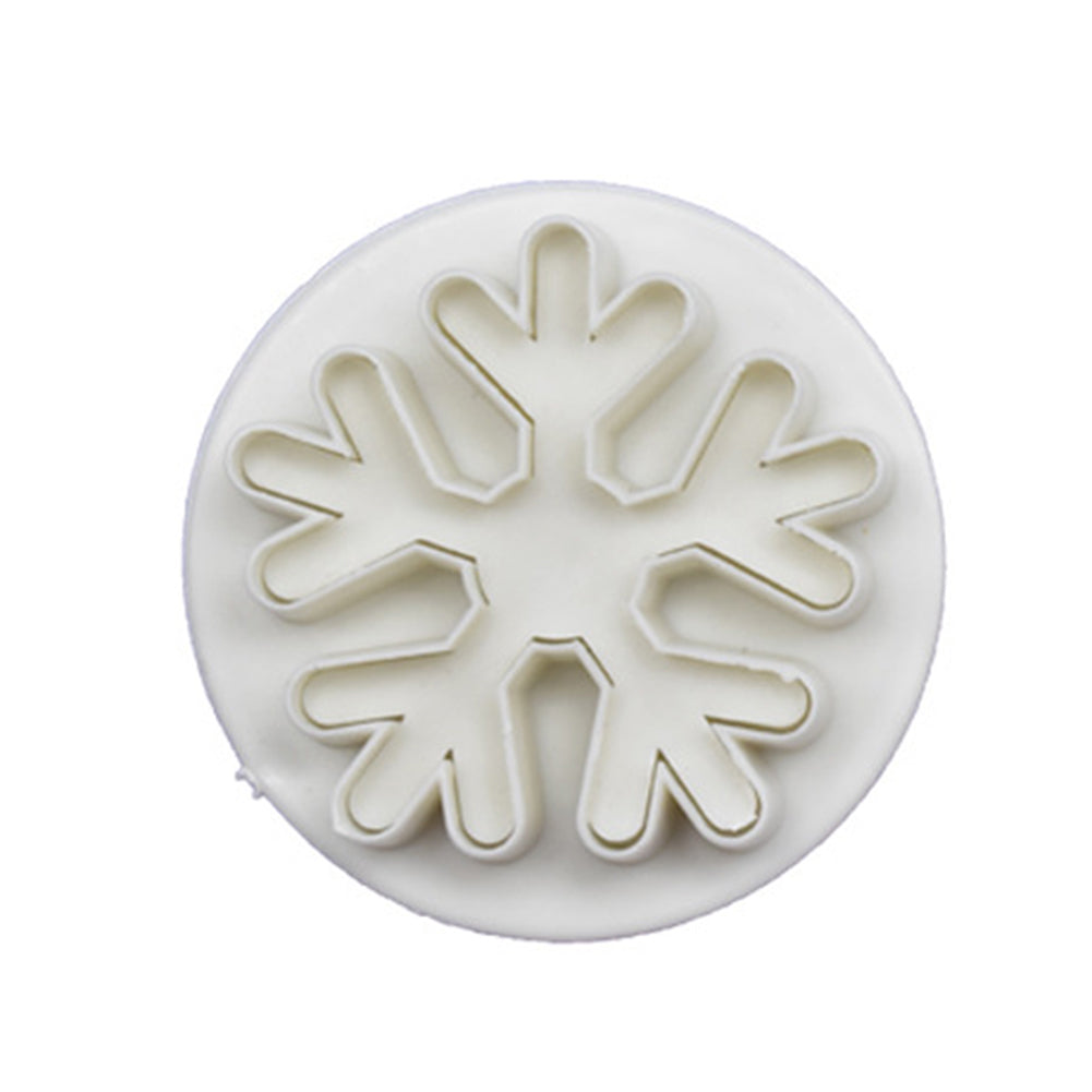 3Pcs Snowflake Fondant Cake Decorating Mold DIY Sugarcraft Cutter Plunger Mould