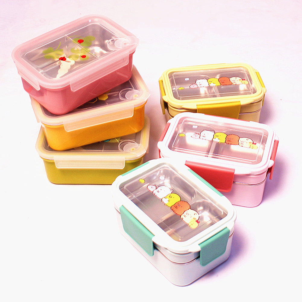 Dual/Single Layer Bento Lunch Box Stainless Steel Food Meal Storage Container