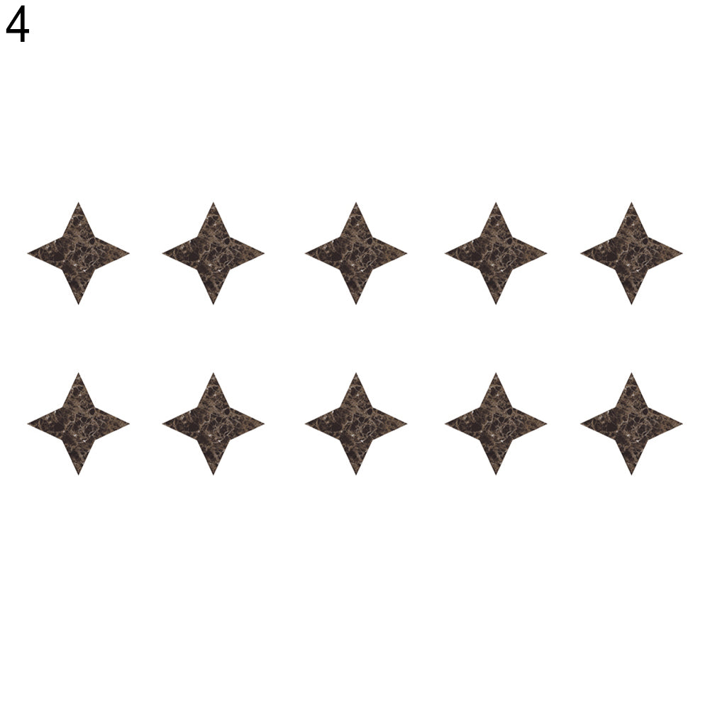 10Pcs Star Shaped Marble Style DIY Diagonal Corner Tile Decal Sticker Home Decor