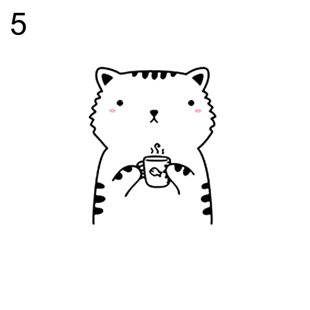 Cute Bear Cat Animal Removable DIY Wall Sticker Door Fridge Window Decal Decor