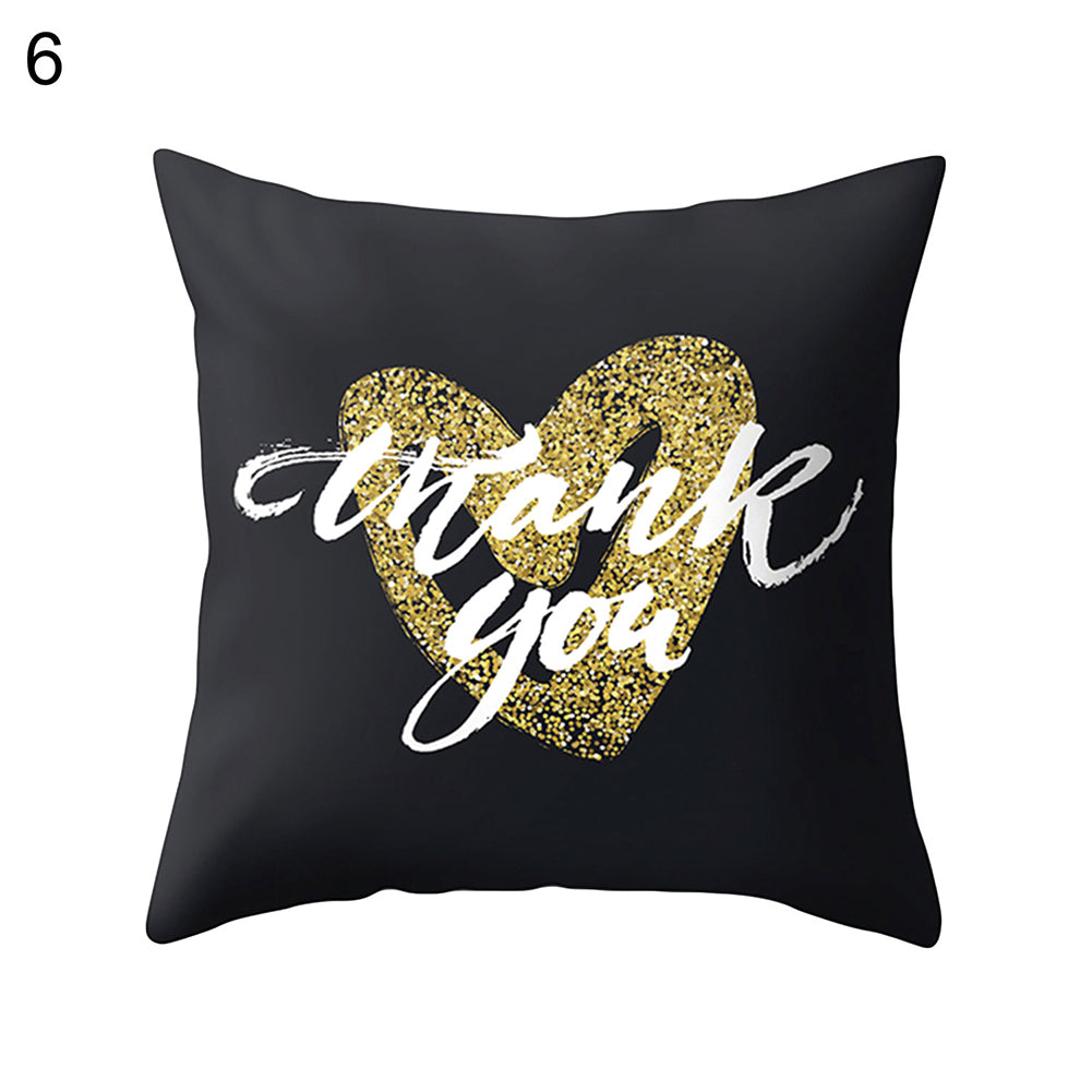 Love Heart Stripe Dots Pillow Case Cushion Cover Sofa Bed Car Cafe Office Decor