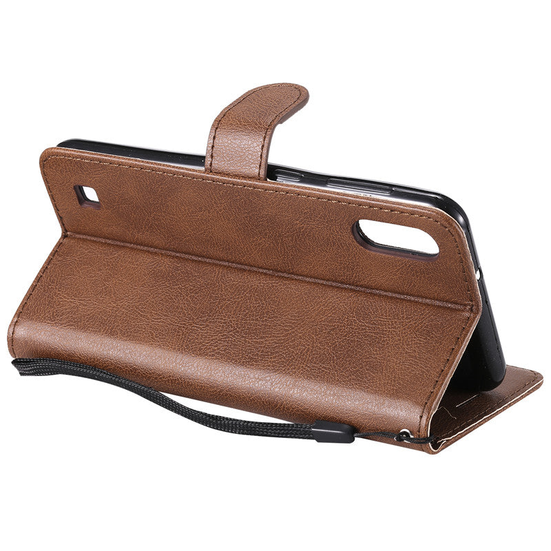 For Samsung Galaxy A20/A30/A50 Case Flip Cover Wallet Stand Pure Color PU Leather Mobile Phone Bags Coque Fundas