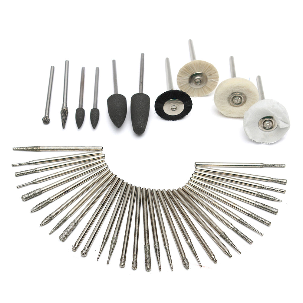 41Pcs Dental Teeth Rotary Tungsten Steel Polishing Burs High Speed Handpiece Kit