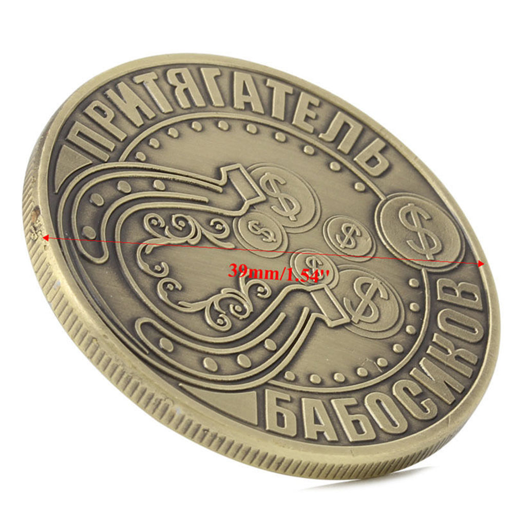 Russian Santa Claus Commemorative Bronze Coin Souvenir Embossing Collection Gift