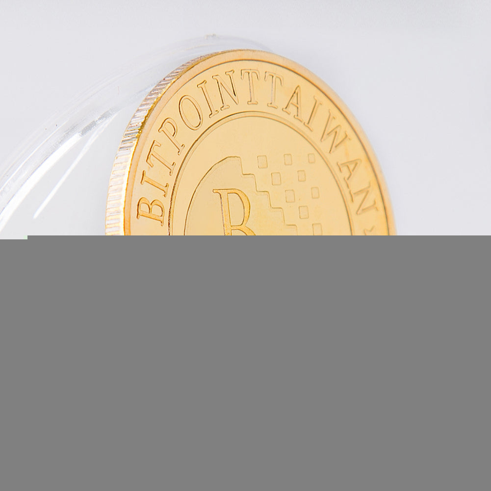Double Sided Embossing Round Bitcoin Commemorative Coin Collection Souvenir Gift