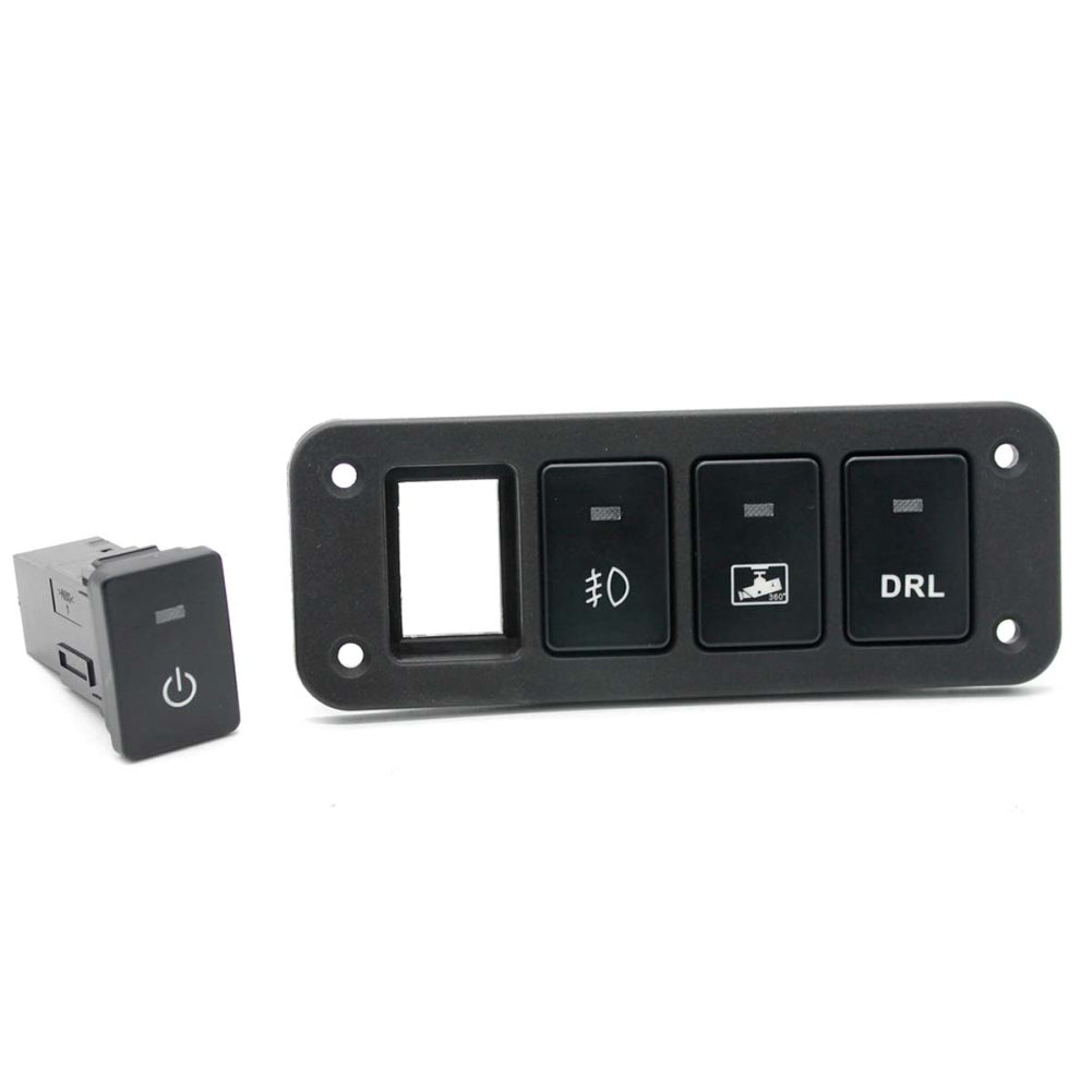 12V 4-Button LED DRL Front Fog Light On/Off Rocker Switch Panel for Toyota