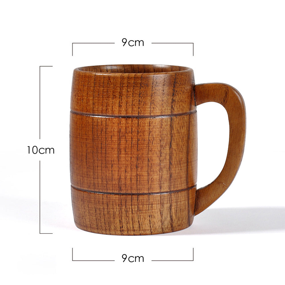 320ml Wooden Beer Tea Coffee Cup Water Heatproof Home Office Party Drinkware