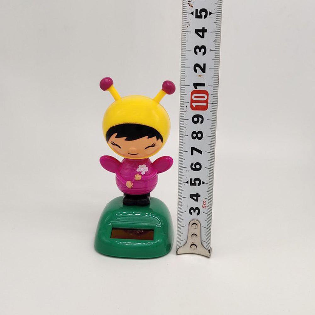 Cartoon Bee Solar Powered Car Dashboard Decoration Flip Flap Pot Swing Toy Gift