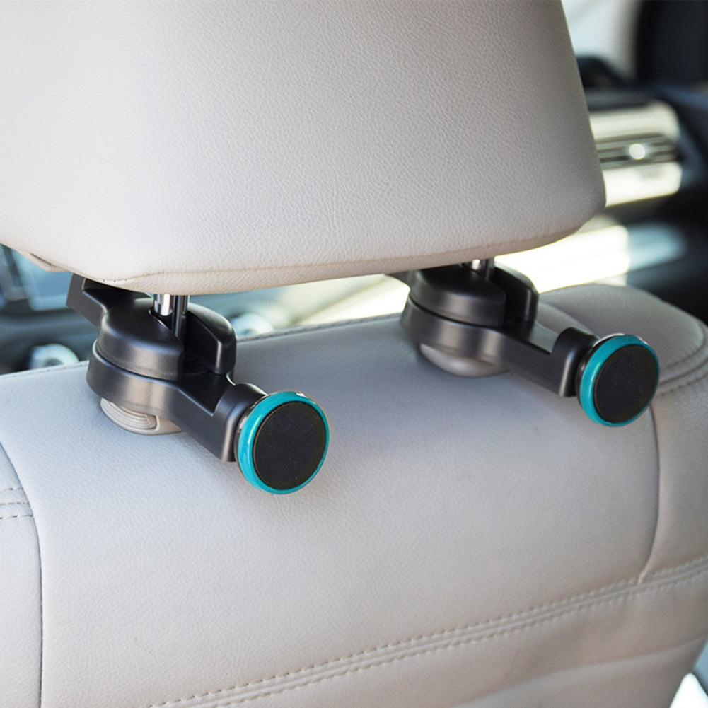Car Back Seat Headrest Holder Hook Hanger Magnetic Cell Phone Tablet Stand Mount