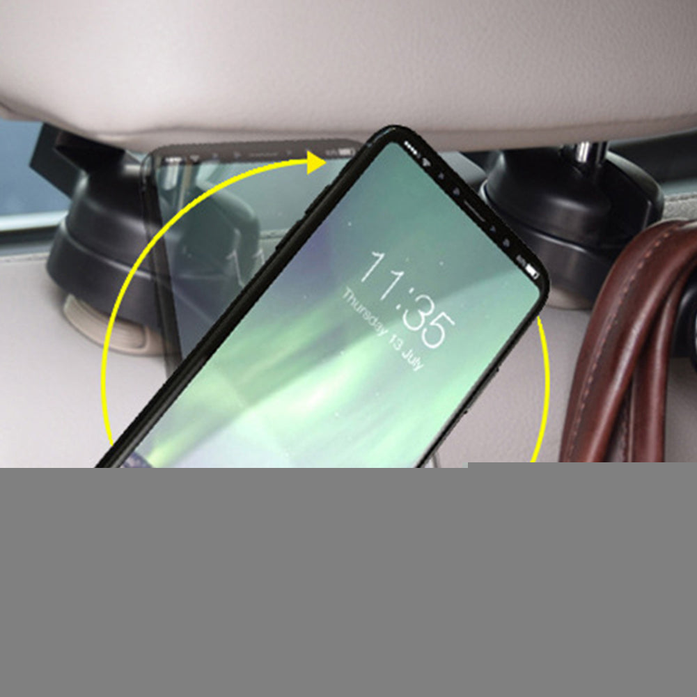 Car Back Seat Headrest Holder Hook Hanger Magnetic Cell Phone Tablet Stand Mount