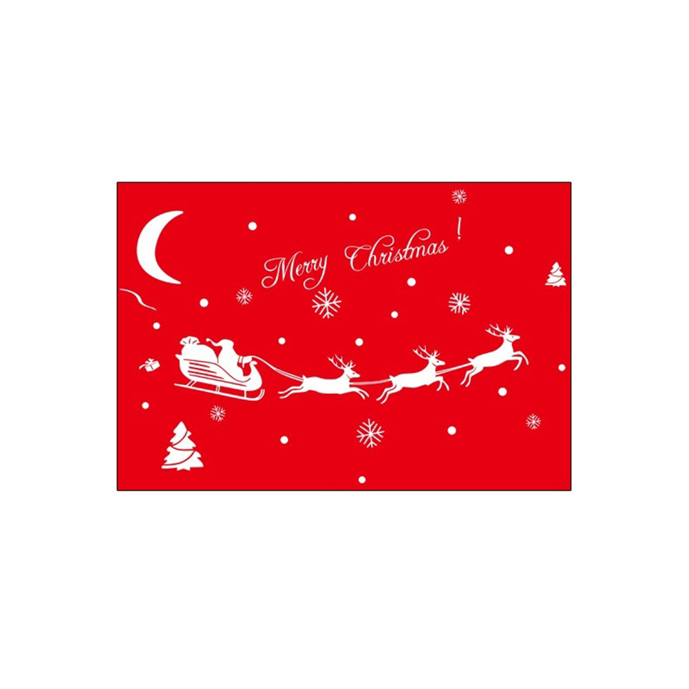 Merry Christmas Sled Snowflake Wall Sticker Home Showcase Window Decal Decor