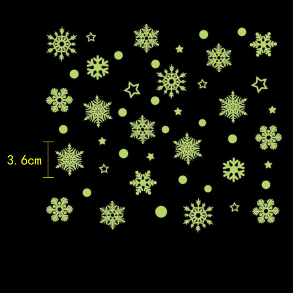 Snowflake Wall Sticker Glow In The Dark Luminous DIY Kids Room Home Decor
