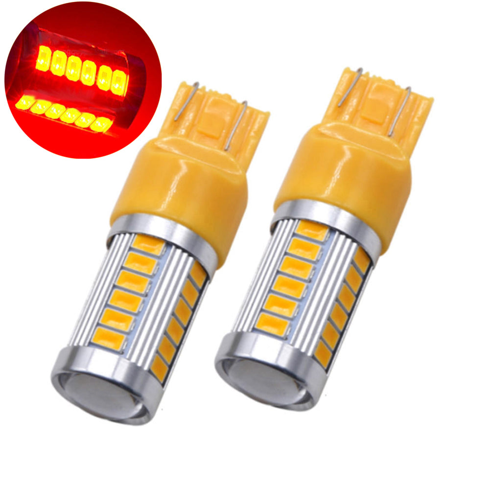 2Pcs 7443 5630 SMD 33-LED Car Brake Light DC12V 800LM Turn Reverse Lamp Bulb