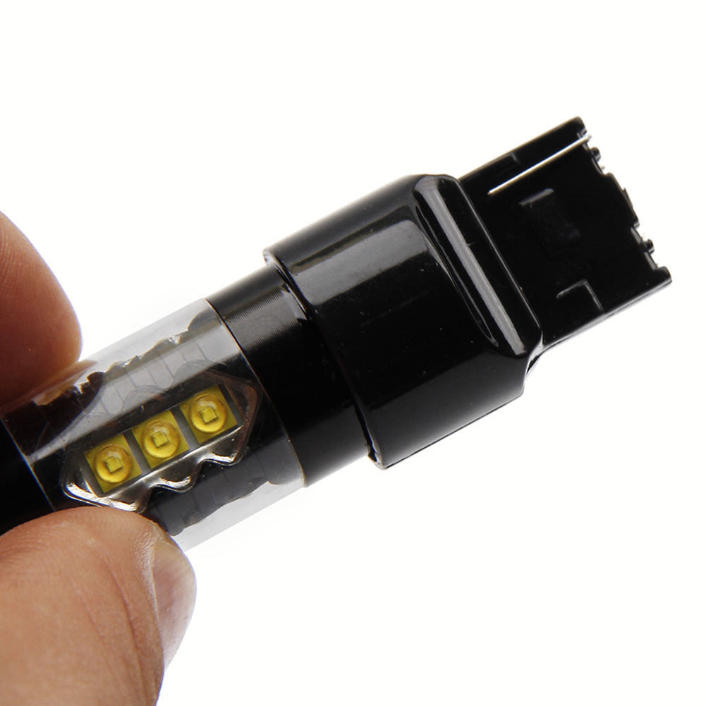 80W 7440 16SMD LED Aluminum Auto Car Turn Signal Lamp Bulb Brake Reverse Light