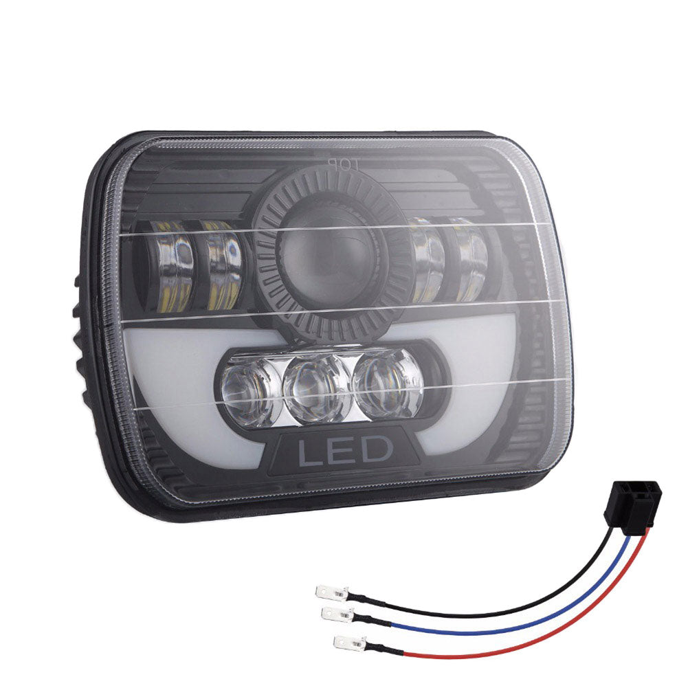 300W Car Truck Off-Road LED Headlight Square Projector Working DRL Driving Lamp