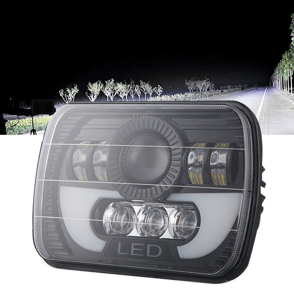300W Car Truck Off-Road LED Headlight Square Projector Working DRL Driving Lamp