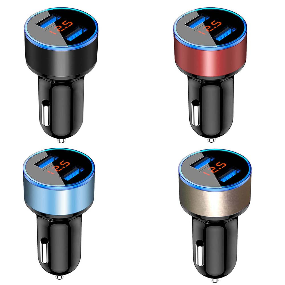 Car Charger Dual USB 3.1A Adapter LED Voltmeter Display for iPhone Samsung