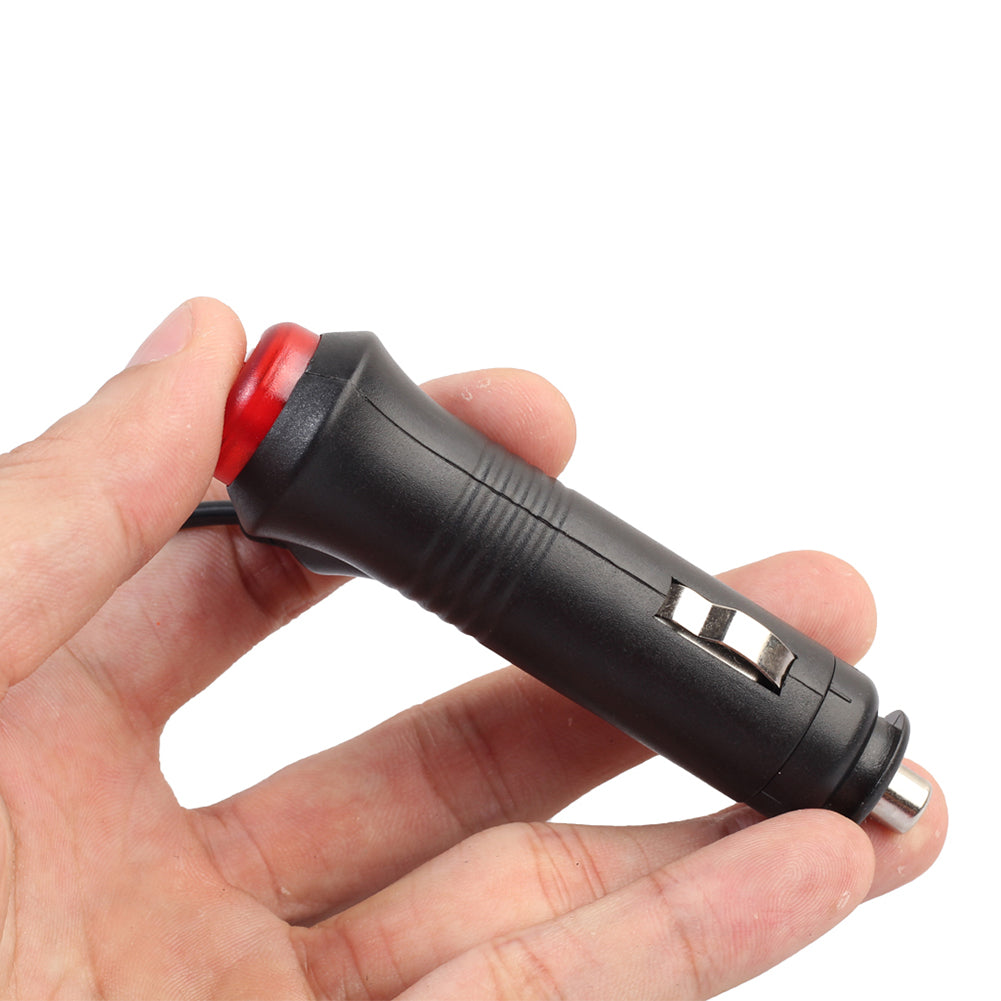 Car Motorcycle Cigarette Lighter Power Supply Adapter Plug Cable Switch Button