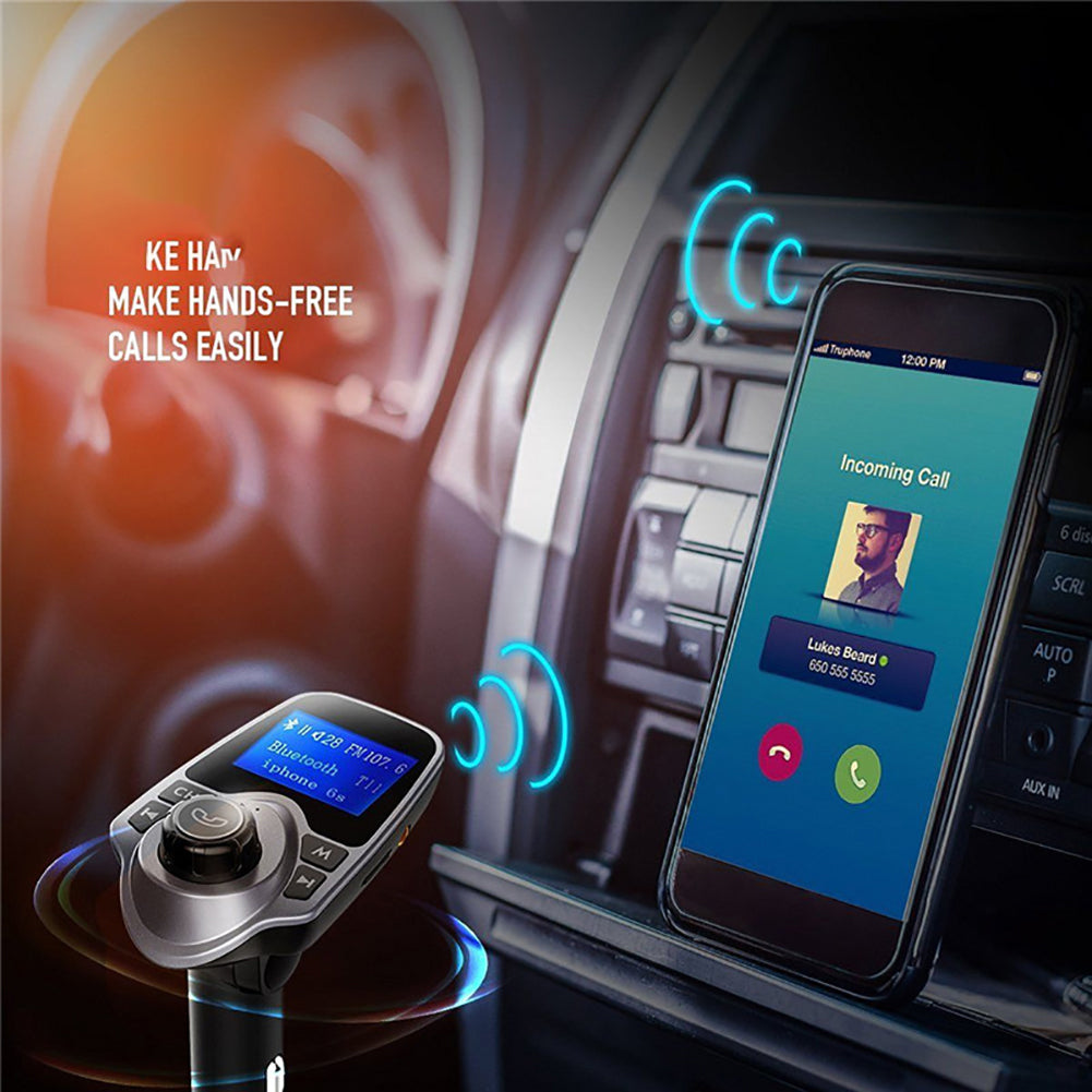 T11 Car LCD Bluetooth MP3 Player FM Transmitter Hands-free Dual USB Charger