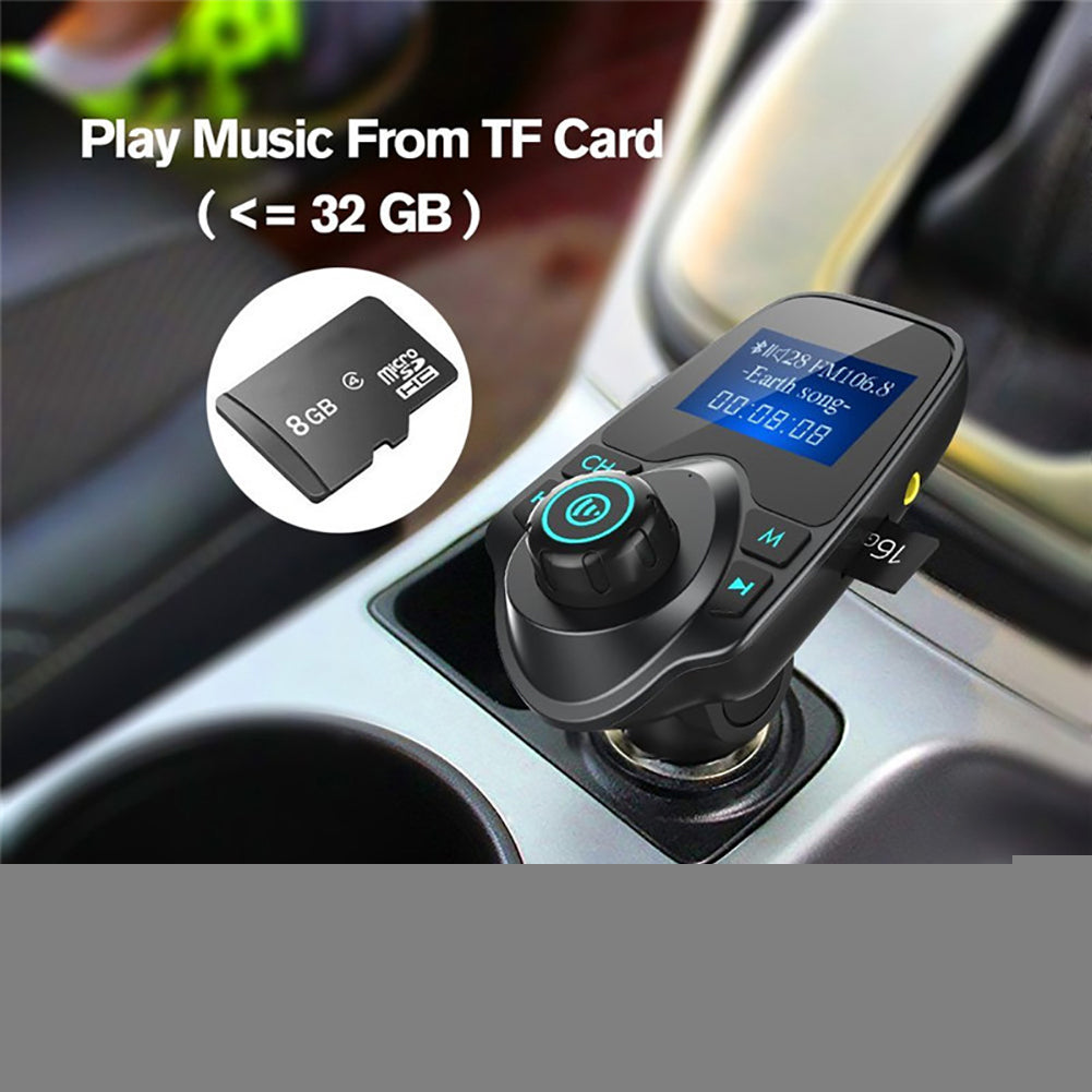 T11 Car LCD Bluetooth MP3 Player FM Transmitter Hands-free Dual USB Charger