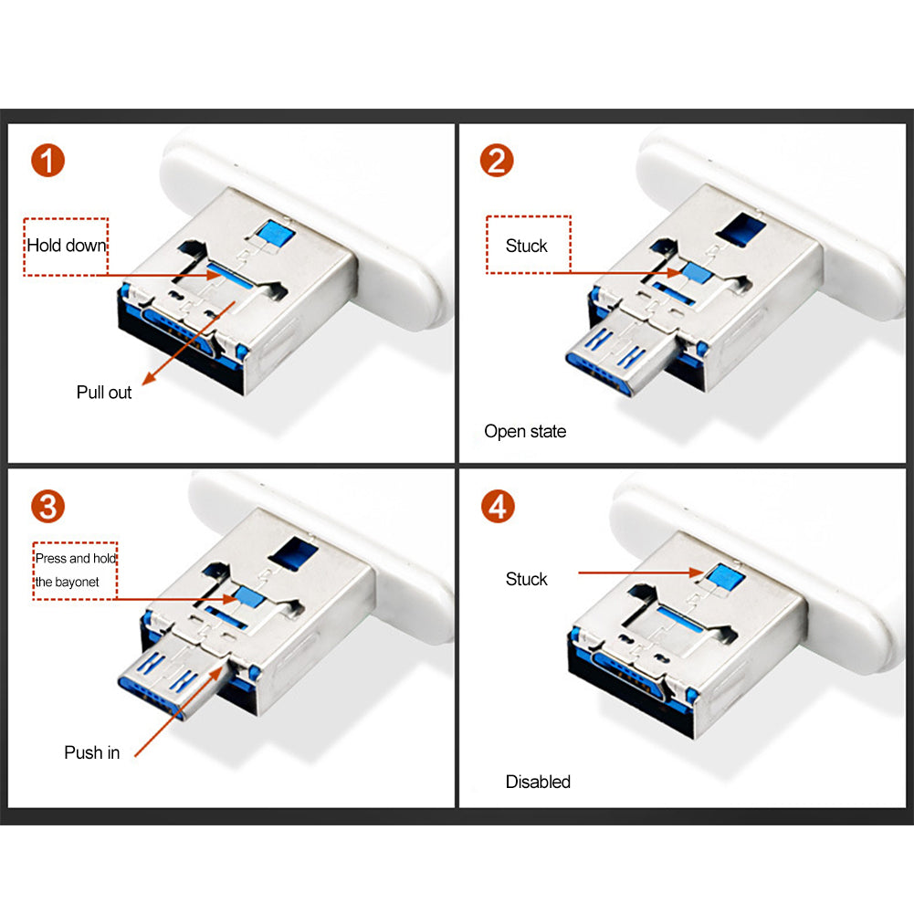 Universal 3 in 1 TF SD Card Reader USB External Adapter for iPhone PC Micro USB