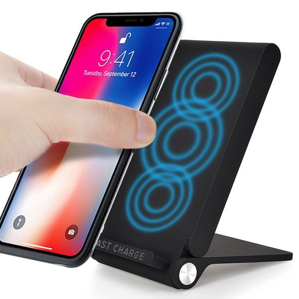 Q600 Qi Wireless Charger Fast Charge Stand for iPhone X Samsung Galaxy S7 S8 S9