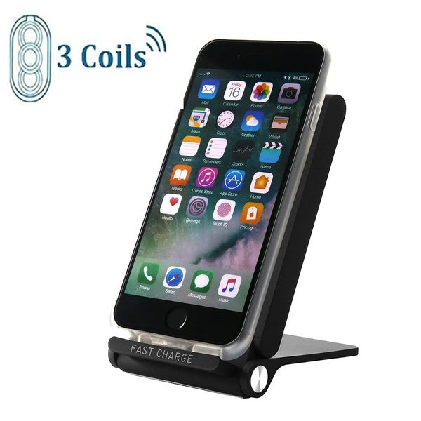 Q600 Qi Wireless Charger Fast Charge Stand for iPhone X Samsung Galaxy S7 S8 S9
