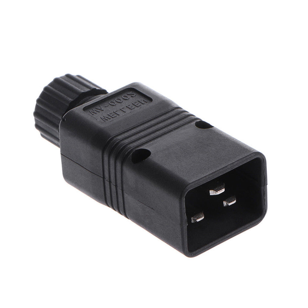 Rewirable IEC 320-C20 Male Connector 16A AC 3 Pin Power Adapter Plug Computer