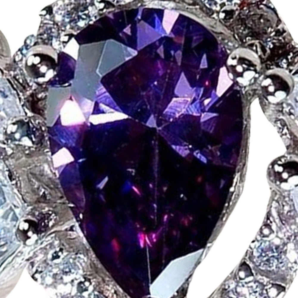 Women Fashion Rhinestone Inlaid Butterfly Shape Band Finger Ring Jewelry Gift