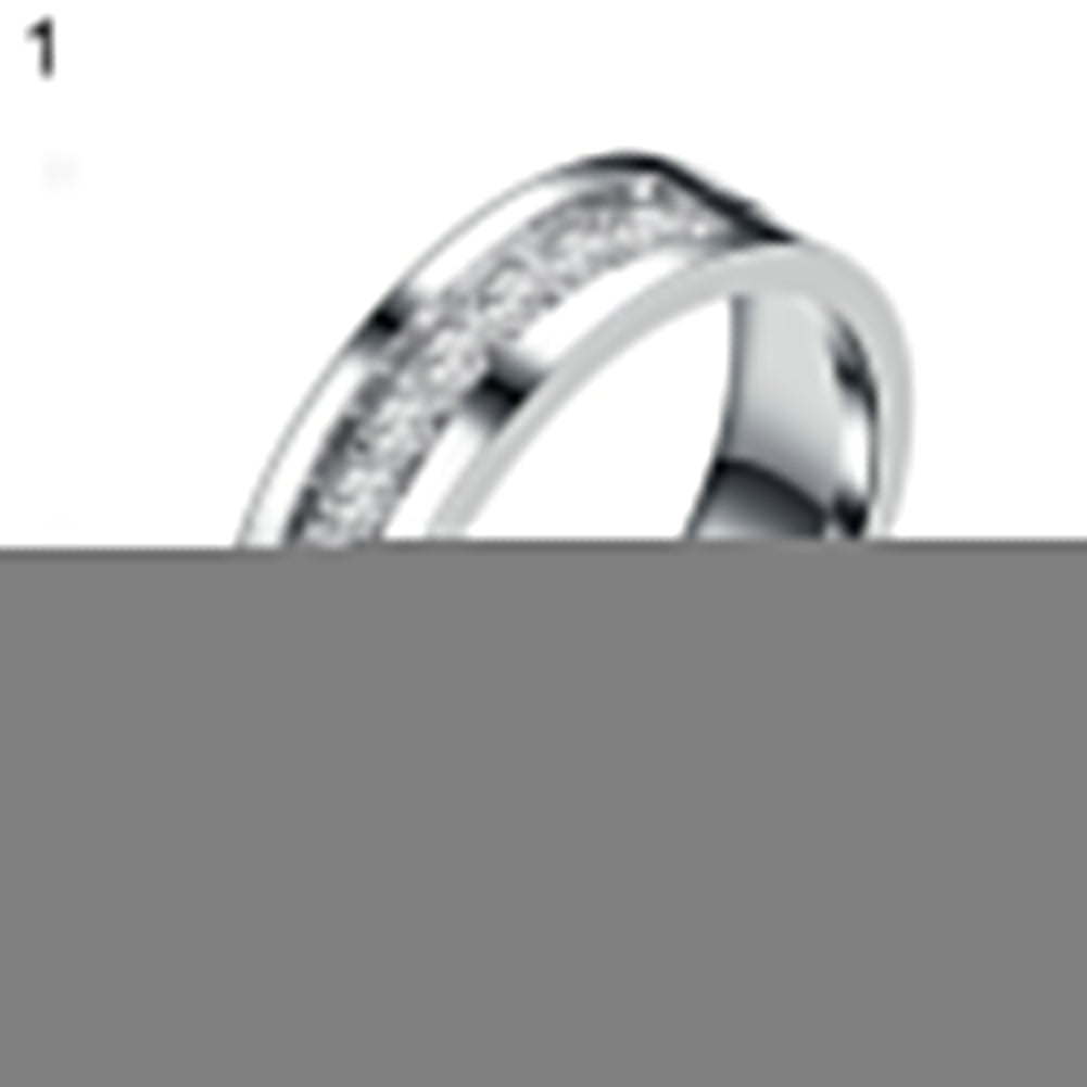 I Love You Unisex Simple Rhinestone Inlaid Titanium Steel Couple Ring Jewelry