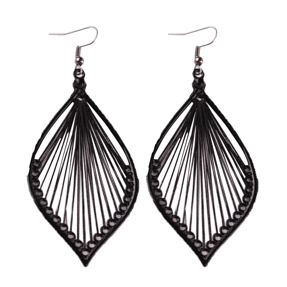 Fashion Women Alloy Hollow Leaf Dangle Hook Earrings Eardrop Party Jewelry Gift