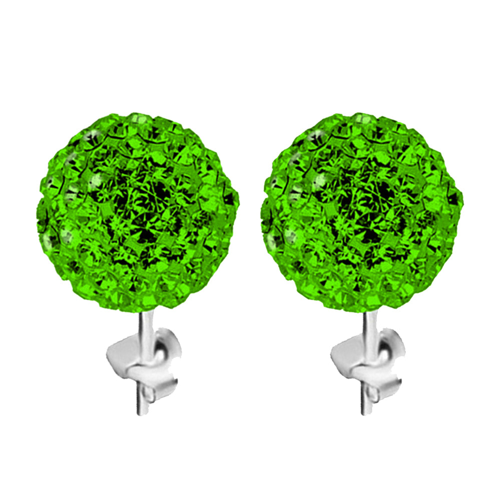 Women Fashion Rhinestone Inlaid Flower Bud Ball Ear Studs Fine Earrings Jewelry