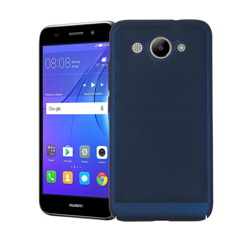 Utral Thin Huawei Y3 2017 Mesh Design Radiating Back Covers Super Light PC Hard Phone Case for Huawei Y3 2017