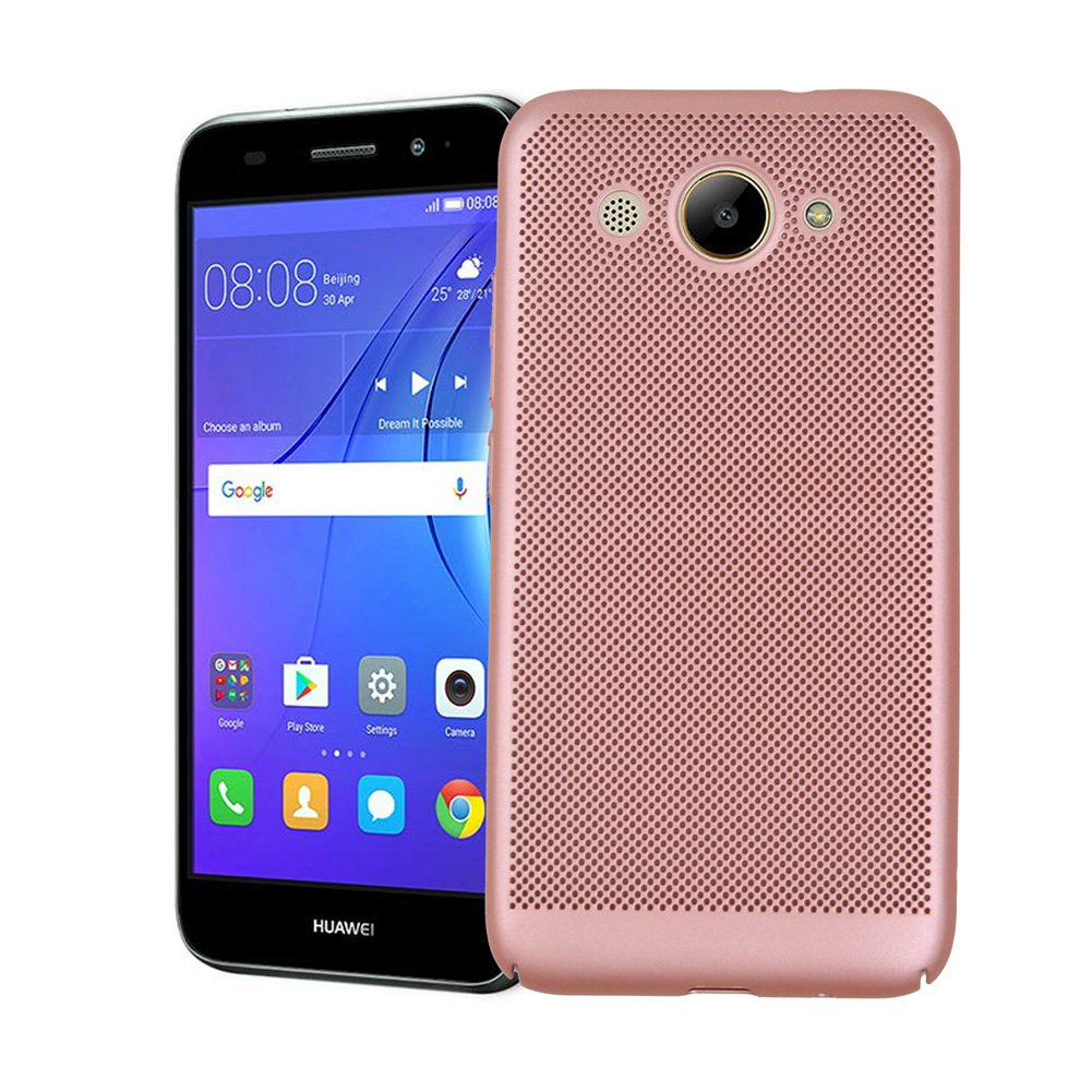 Utral Thin Huawei Y3 2017 Mesh Design Radiating Back Covers Super Light PC Hard Phone Case for Huawei Y3 2017