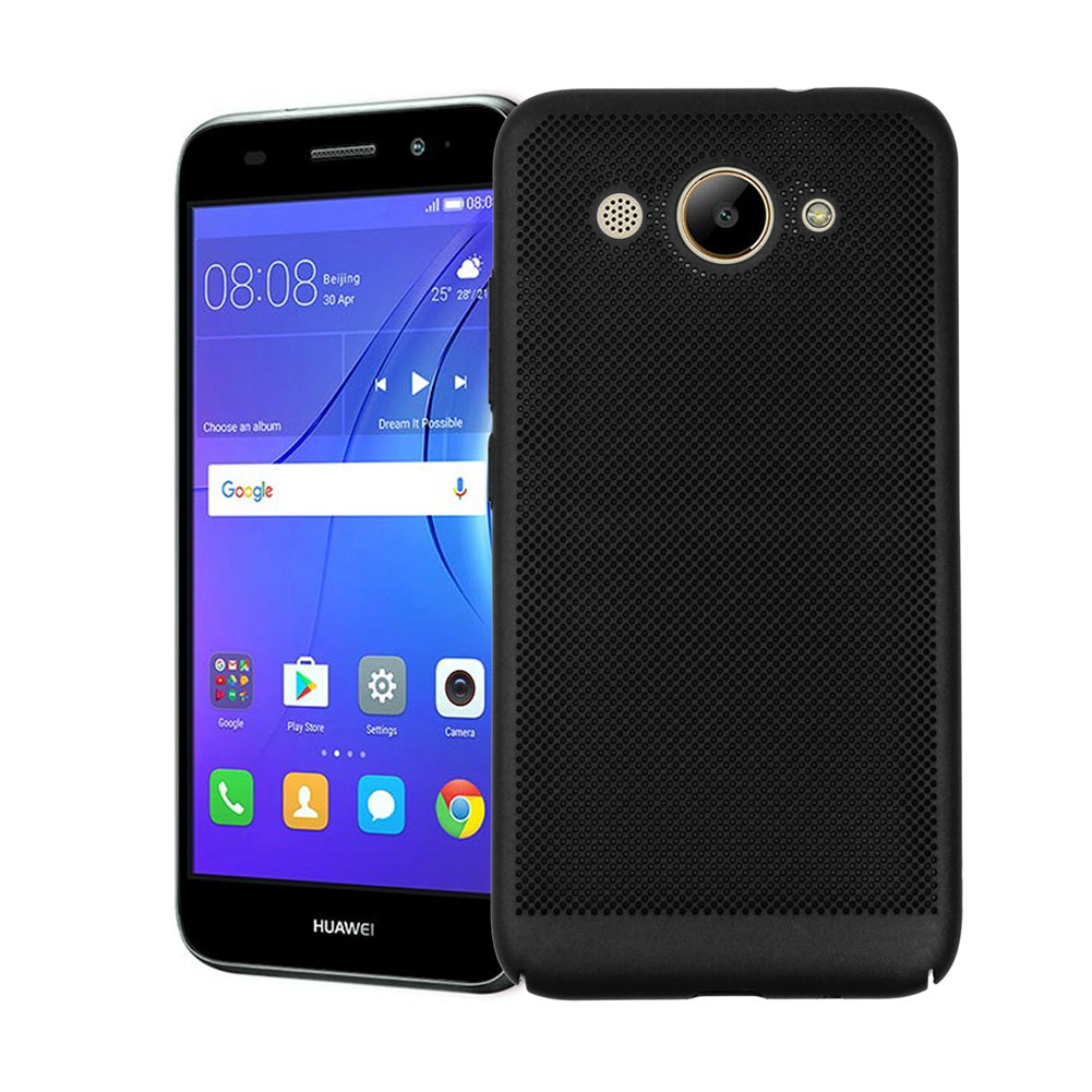 Utral Thin Huawei Y3 2017 Mesh Design Radiating Back Covers Super Light PC Hard Phone Case for Huawei Y3 2017