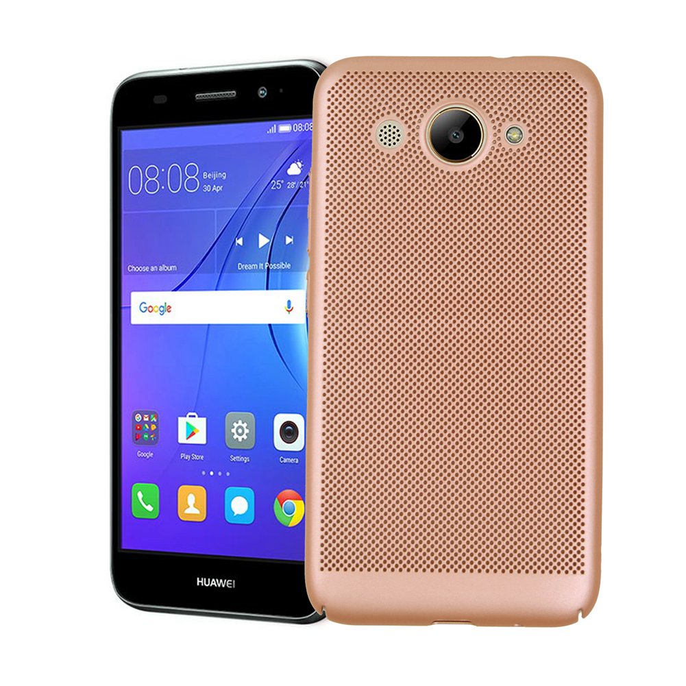 Utral Thin Huawei Y3 2017 Mesh Design Radiating Back Covers Super Light PC Hard Phone Case for Huawei Y3 2017