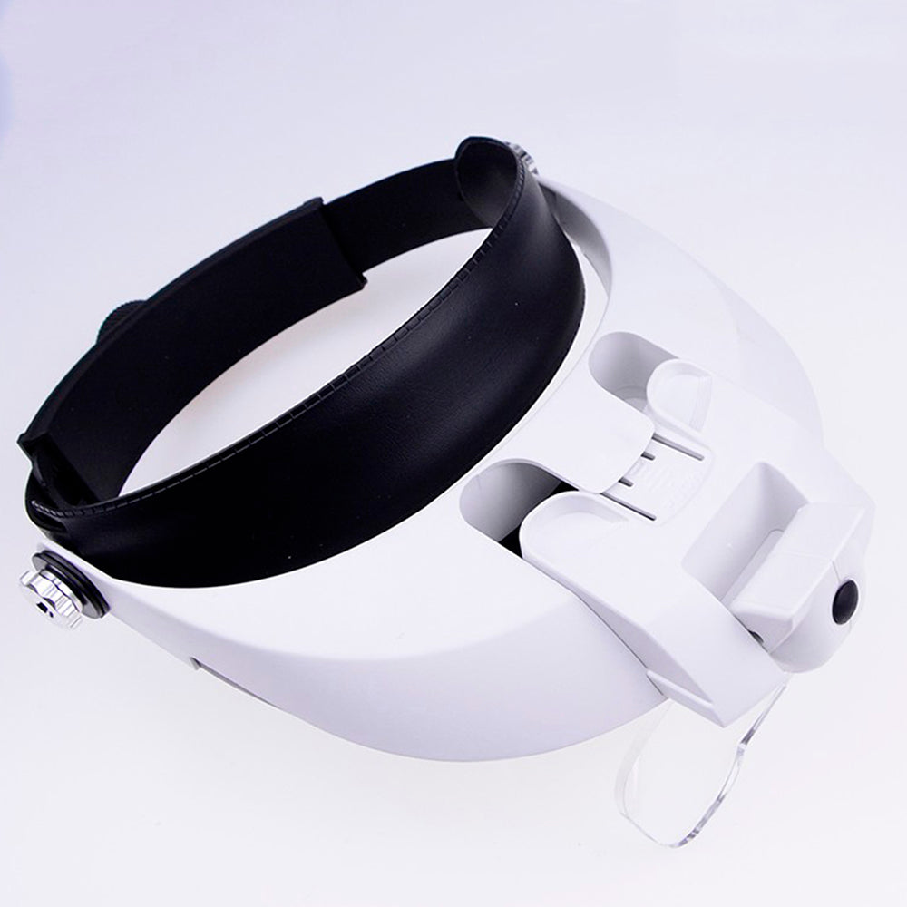 Detachable LED Headband Illuminated Magnifier with 5 Replaceable Lens Support Adjustable Magnifier Light Head Magnifying