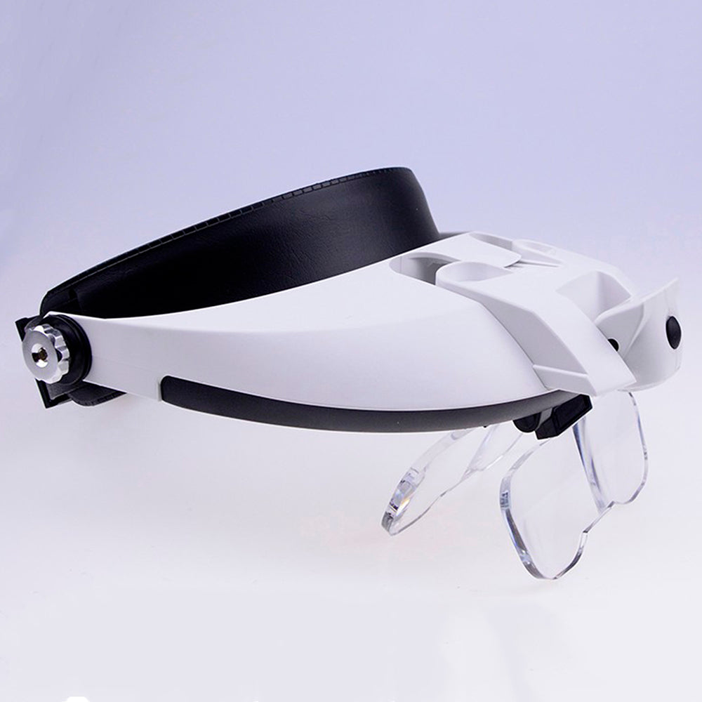 Detachable LED Headband Illuminated Magnifier with 5 Replaceable Lens Support Adjustable Magnifier Light Head Magnifying