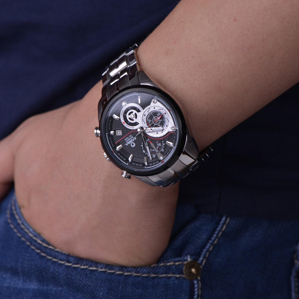 Luxury brand watches men 2016 fashion elegant hot sport timer men's quartz wrist watch waterproof 100m # 8303