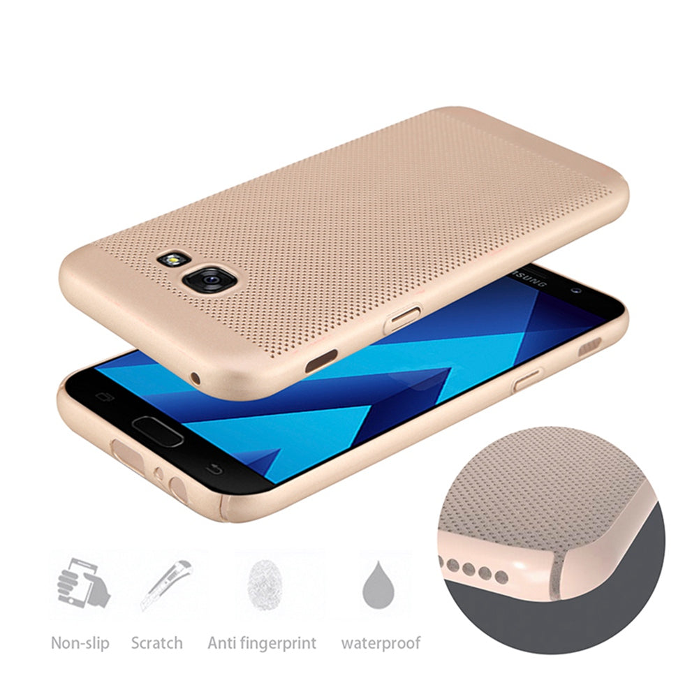 Utral Thin Samsung Galaxy A5 2017 Mesh Design Radiating Back Covers Super Light PC Hard Phone Case for Samsung A520
