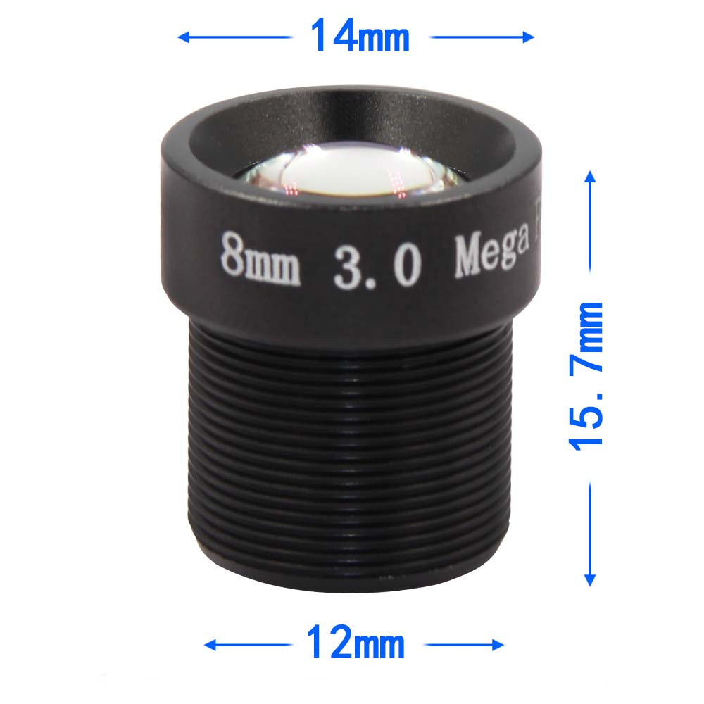3.0Megpixel M12 MTV 8mm 3MP HD CCTV Camera Lens IR HD Security Camera Lens Fixed Iris