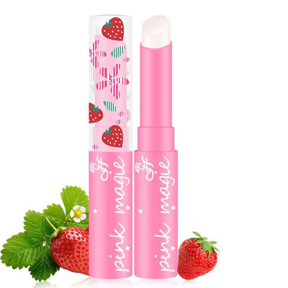 Women Beauty Strawberry Lip Balm Magic Temperature Changing Color Lipstick