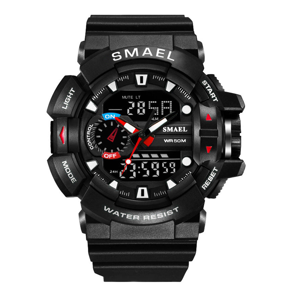 Fashion Men Sport Waterproof Shockproof Dual Display LED Digital Wrist Watch