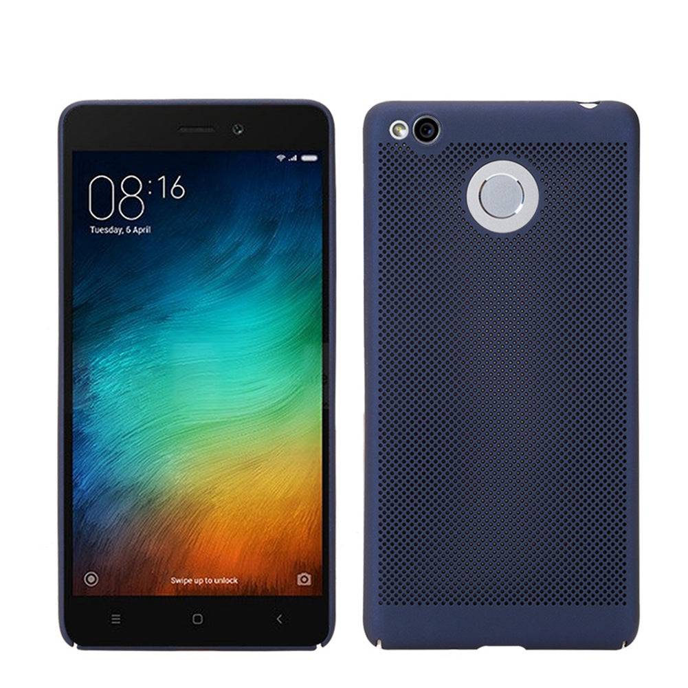 Utral Thin Xiaomi Redmi 3S Mesh Design Radiating Back Covers Super Light PC Hard Phone Case for Redmi 3S