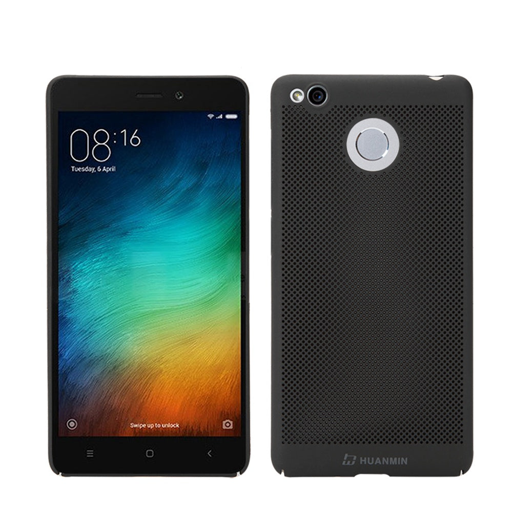 Utral Thin Xiaomi Redmi 3S Mesh Design Radiating Back Covers Super Light PC Hard Phone Case for Redmi 3S