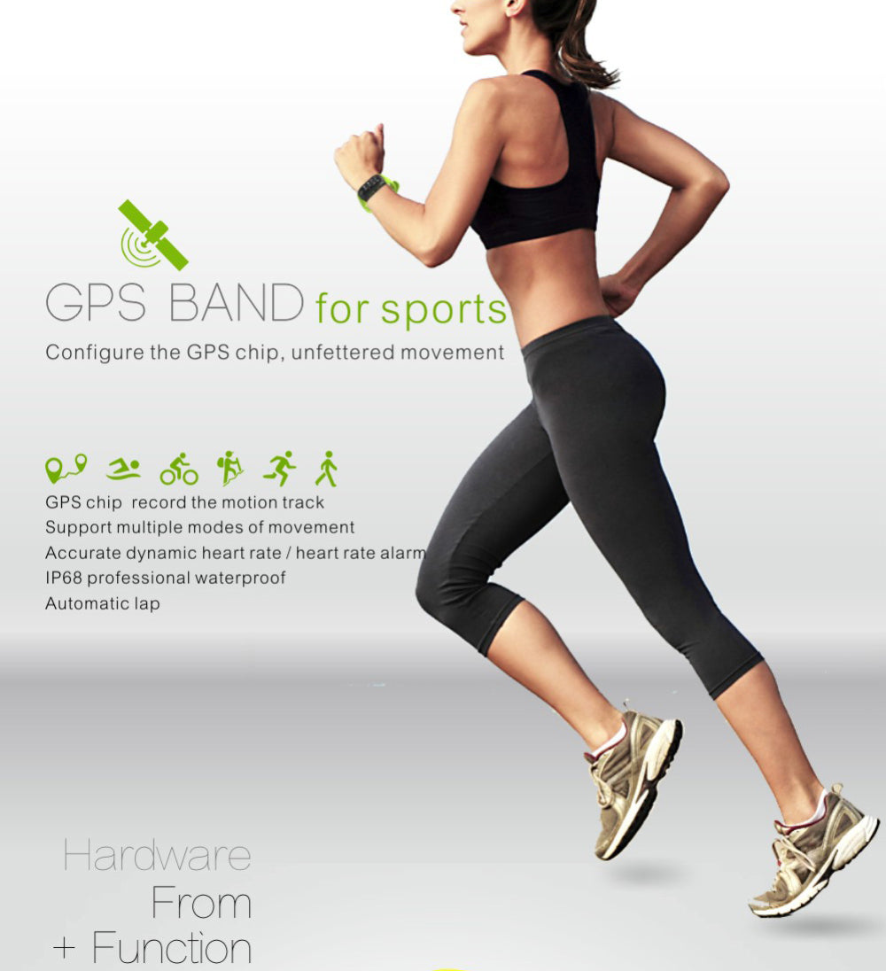 Newest S908 GPS Sport Smart Band Heart Rate IP68 Waterproof Sleep Monitor Pedometer Smart Bracelet For Android IOS Phone