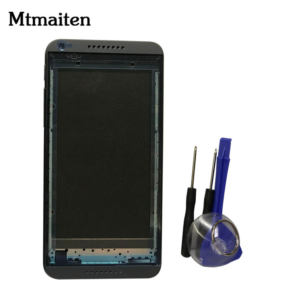 Front Face Bezel Frame LCD holder Plate Chassis Part For HTC Desire 816 Faceplate Front Housing LCD Panel Frame Cover Free tools